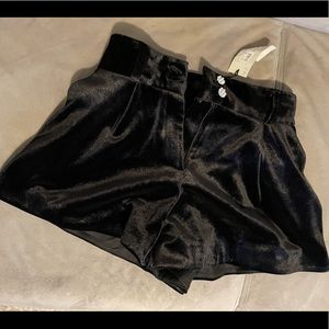 River island velvet shorts